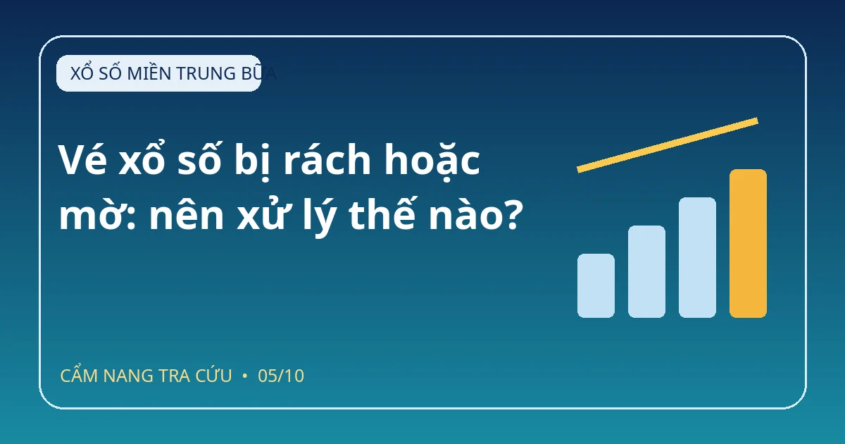 Ảnh bìa hướng dẫn xử lý vé rách hoặc mờ, với đồ họa minh họa.